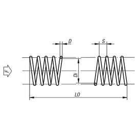 Ressort de compression 07650 - Diamètre : 8,5 mm