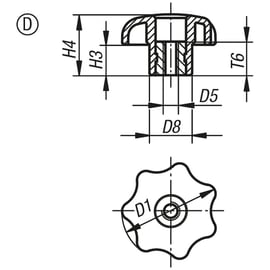 Bouton étoile 06220D - M10