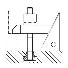 Goujon de fixation mécanique 7020 - M10 - 67 mm - acier