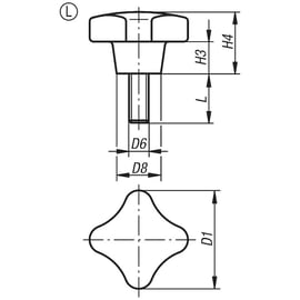Ecrou croisillon 06180