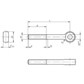 Vis d'articulation DIN 444 Forme B Brut