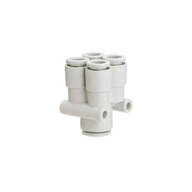 Raccord instantané double Y KQ2UD A - 4 mm - 6 mm - laiton