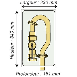 Coffret coupure gaz S 22 avec robinet