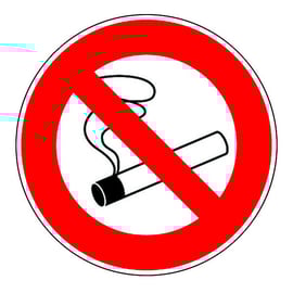 Panneau de signalisation défense de fumer - 300 mm