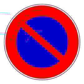 Panneau de signalisation défense de stationner