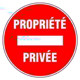 Panneau de signalisation propriété privée - 300 mm