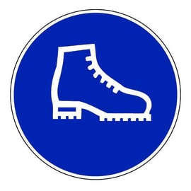 Panneau de signalisation chaussures de sécurité obligatoires - 300 mm