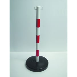 Poteau de signalisation à lester 2001700 - 90 cm - blanc rouge
