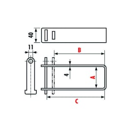 Cravate de fermeture 670 pour portail ou grille
