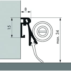 Plinthe automatique en applique de bas de porte  PORT-O-MAT 3