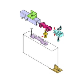 Guide du bas pour porte coulissante intérieure