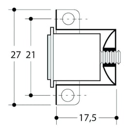 Loqueteau magnétique compact rond en applique CF 12 5Z