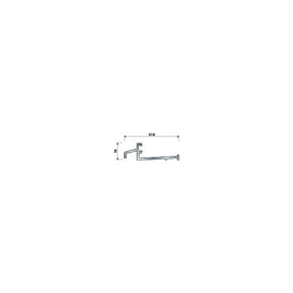 Seuil de porte d'entrée aluminium PG16-V2 longueur 4050 mm