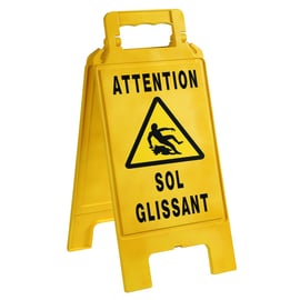 Chevalet signalisation DANGER - sol glissant