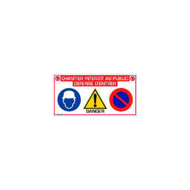 Panneau de chantier 5 en 1 - 800 x 400 mm (lot de 10)