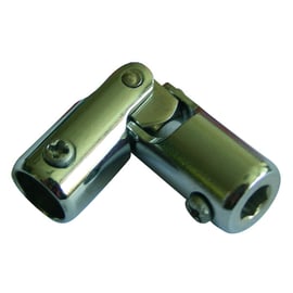 Genouillère à cardan pour volet roulant entrée 6 pans diamètre 10 mm sortie rond diamètre 12 mm blanc