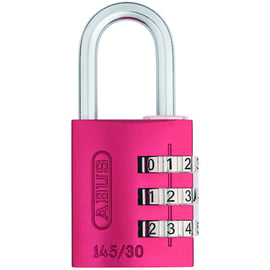 Cadenas à combinaison 3 molettes aluminium 145/30 largeur 31,5 mm rouge