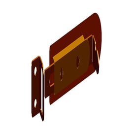 Verrou d'armoire Alsacien 2401 acier laitonné