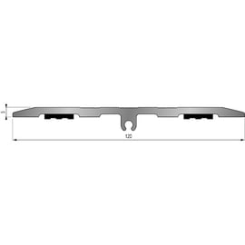 Couvre-joint de sol renforcé adhésif aluminium anodisé 3000 x 120 mm