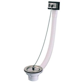 Bonde d'évier à bouchon-chaînette avec trop plein - 60 mm