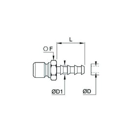 Embout pour coupleur pneumatique 0195