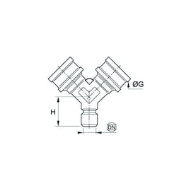 Y de dérivation 2293 - Diamètre de raccordement : 12 mm