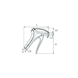 Soufflette 0652 à embout interchangeable - Diamètre de passage : M12 x 1,25 mm