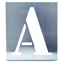 Alphabet à pocher écriture capitale en aluminium