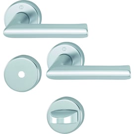 Ensemble sur rosace CONFLUENCE argent F1 bec-de-cane à condamnation