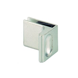 Poignée de meuble pour porte en verre nickelé mat