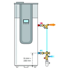 Kit de sécurité pour chauffe-eau thermodynamique - inox - 3/4"