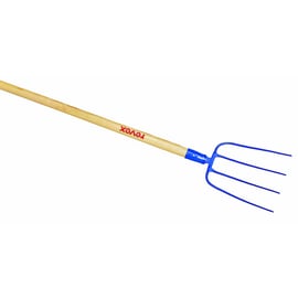 Fourche à fumier à douille à 4 dents avec manche bois pomme 30 cm