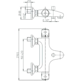 Mitigeur thermostatique de bain/douche O'MIX