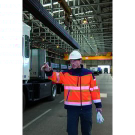 Veste softshell haute-visibilité VEGA II orange / marine