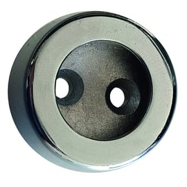 Piton d'extremité avec enjoliveur pour tube de penderie rond