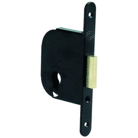 Serrure à larder 1 point petit coffre clé I axe 50 mm noire