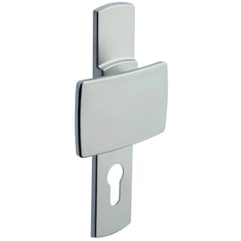 Ensemble palière sur grande plaque ARTIS chromé velours