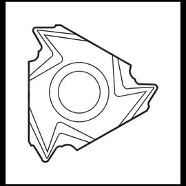 Plaquette de filetage intérieur - Profil ISO carbure - Taille 11 - Pas : 1,5 mm - Revêtement : CP500