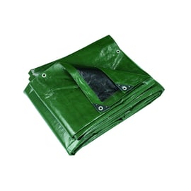 Bâche de couvreur - 8 x 5 m - 40 m² - vert et noir