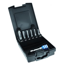 Coffret de 6 tarauds HSS queue hexagonale + 1 Porte-embout Quick change 1050307