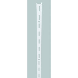 Crémaillère perforée simple perforation acier - Coloris : blanc