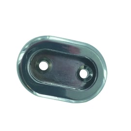 Support d'extrémité avec enjoliveur pour tube ovale 30 x 15 mm chromé