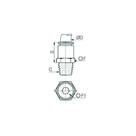 Raccord instantané piquage droit mâle 6505