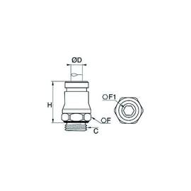 Raccord instantané série 3801 - mâle