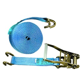 Sangle d'arrimage TECHNITRUCK 2 parties bleu 9 mètres à crochet doigts écartés 2 000 daN