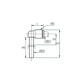 Raccord instantané enfichable équerre prolongée série 3184
