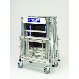 Échafaudage roulant télescopique X TOWER 2,8 mètres hauteur de travail 4,8 mètres