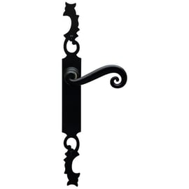 Ensemble rustique sur grande plaque étroite AQUITAINE fer noir clé I