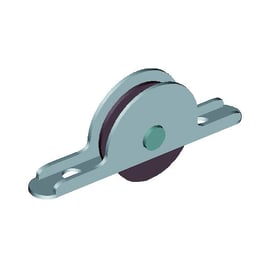 Galet 12 pour rail de porte coulissante meuble