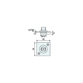 Faux pivot de sol crapaudine 7471 K